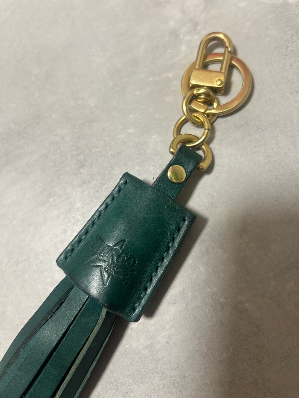 ALLRED leather company key ring bag charm - Picture 2 of 3